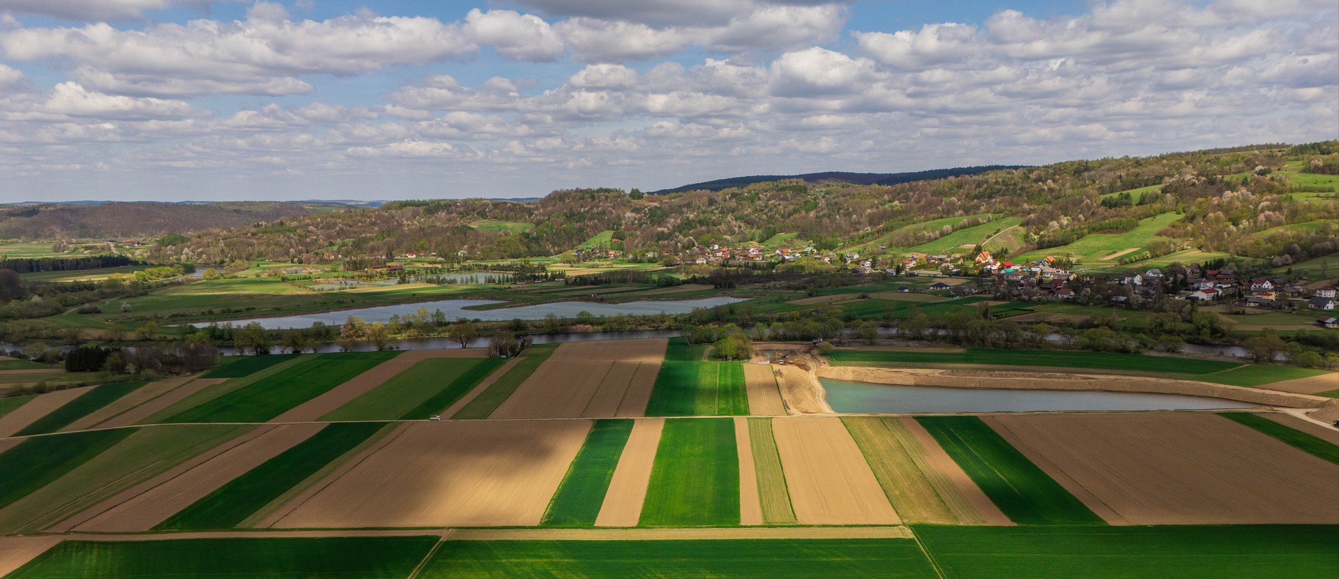 panorama Gminy Nozdrzec z lotu ptaka