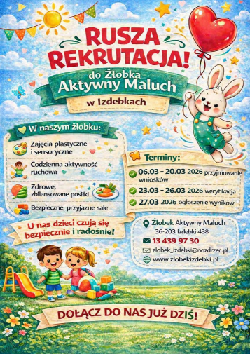 Plakat informujący o rekrutacji